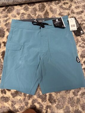 Volcom Kids Teal Swim Trunks